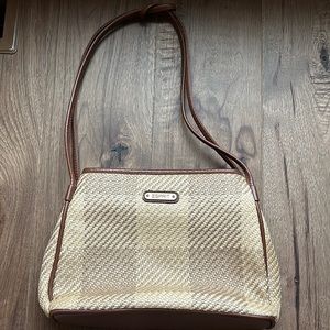 Esprit Vintage Straw Tweed Woven Bag